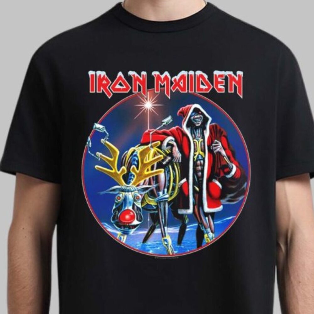 Iron Maiden Xmas Somewhere In Time Santa Eddie Xmas Unisex T-Shirt 81